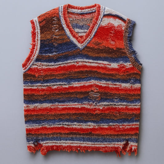 URA-KI 2 distressed knit sweater vest